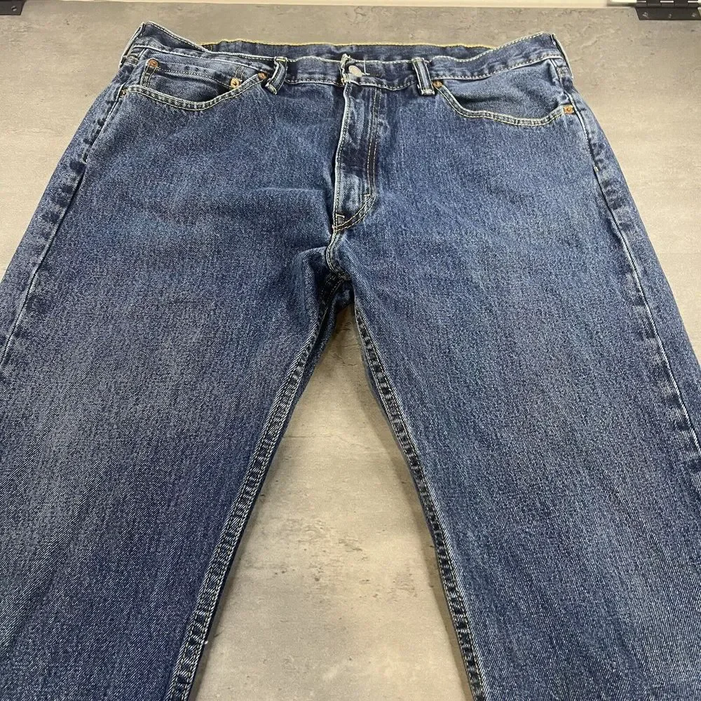 Levi's 505 Blue Jeans 38x34 Fit 38x33 Faded Denim Regular‎ Straight Fit Medium